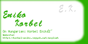 eniko korbel business card